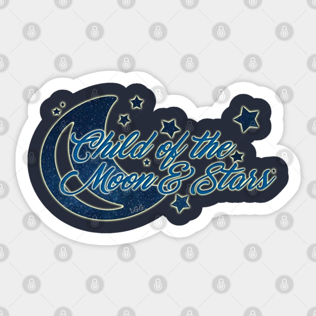 Child of the Moon and Stars (Yellow glow version) Sticker by LetsGetGEEKY